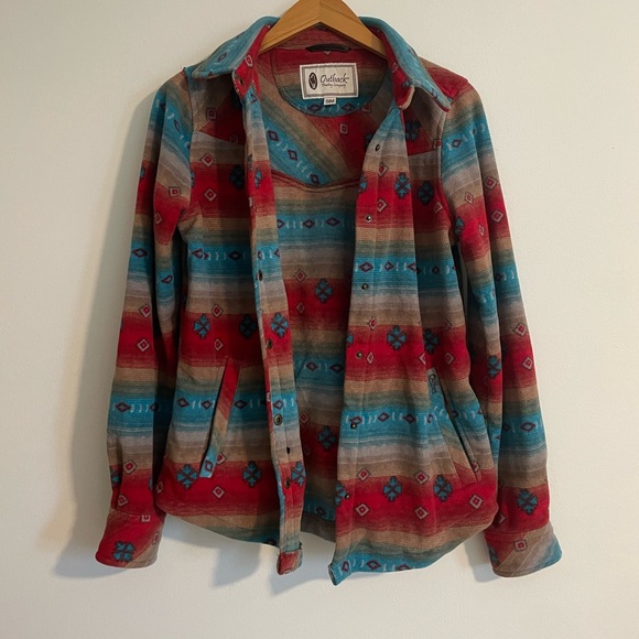 Outback Trading Co Women’s Fleece Aztec Print Jacket - size Small - Picture 4 of 5